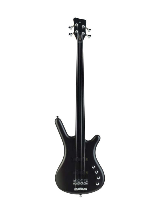 RockBass Corvette Basic 4-String, Nirvana Black Transparent Satin, Active, Fretless