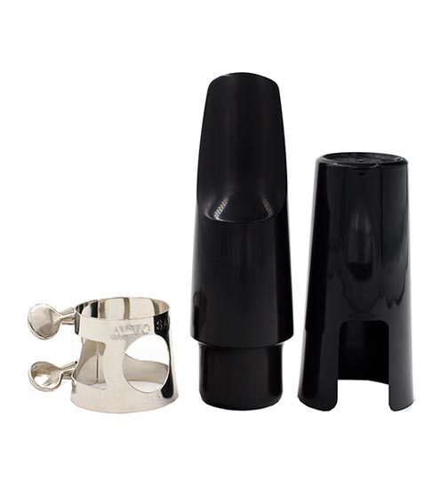 Alto Saxophone Mouthpiece Kit with Nickel Ligature and Plastic Cap