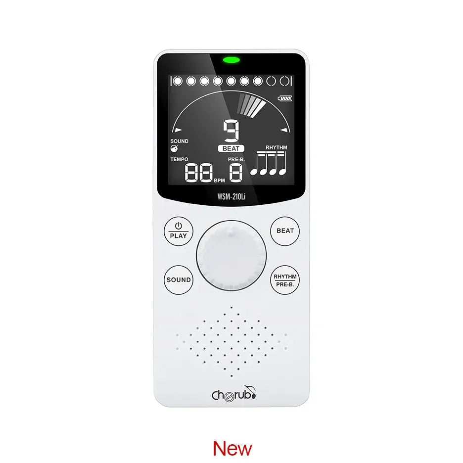 Cherub Rechargeable Electronic Metronome with LCD Display and USB-C Charging