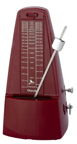 Cherub WSM-330 Pyramid Plastic Key Wound Metronome - Red