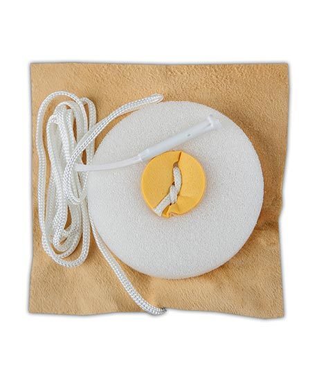 Superslick Saxophone Chamois Swab with Foam Circle and Cord