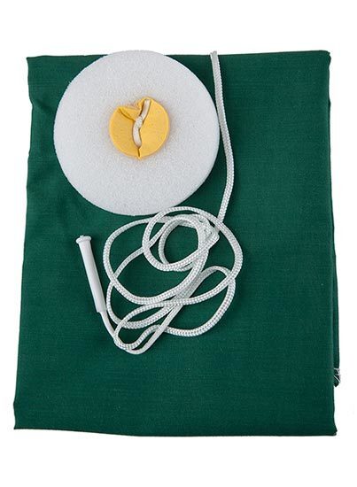 Superslick Saxophone Body Swab with 14" x 14" Cloth and 45" Cord Drop Weight