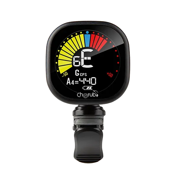 Cherub Clip Rechargeable Chromatic Tuner with Backlit LCD and USB-C