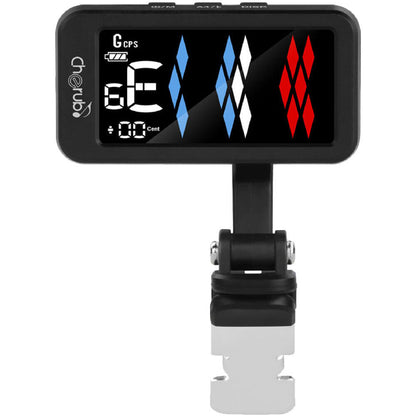 Cherub Flow Tune Clip-on Rechargeable Tuner with 5 Modes, ±1 Cent Accuracy, Rechargeable Li-ion Battery, Stainless Steel Clamp — view 3
