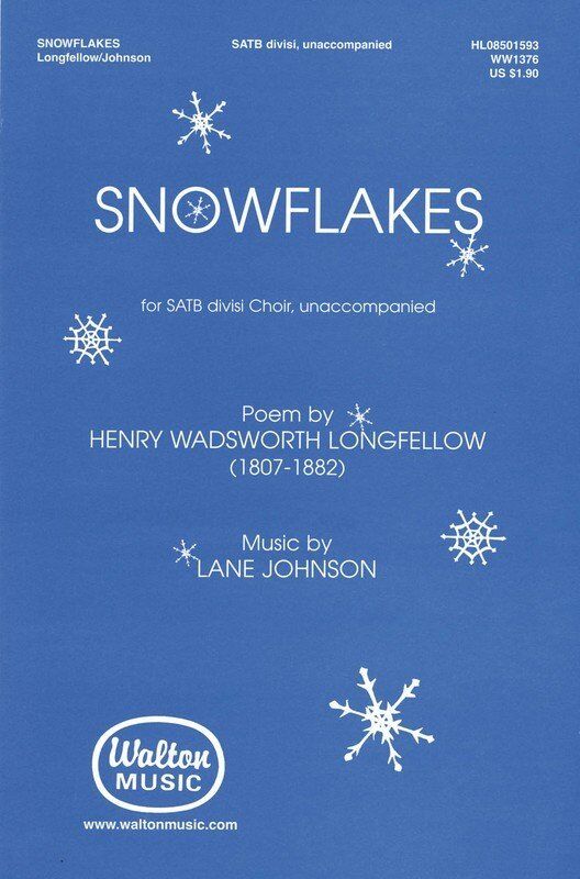 Snowflakes SATB Divisi A Cappella Choral Score by Lane Johnson