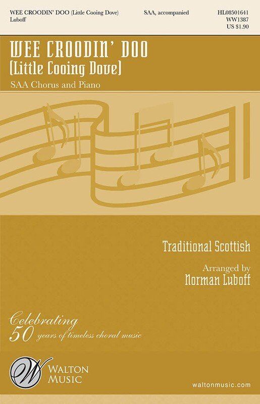 Wee Croodin Doo Choral Score by Norman Luboff, Traditional Scottish, 8 Pages, Easy Piano Accompaniment