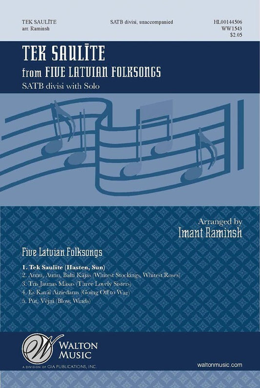 Tek Saulite SATB Divisi A Cappella