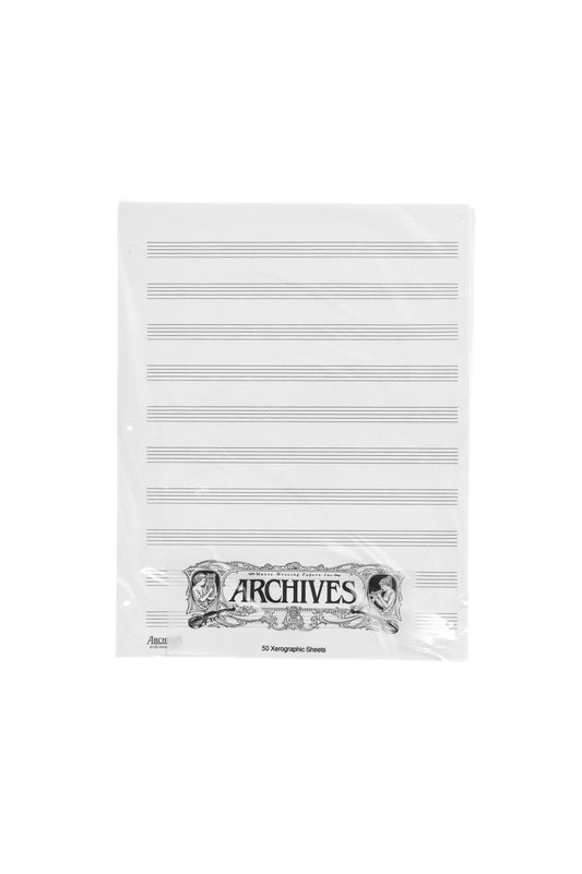 Archives Looseleaf Xerographic Manuscript Paper, 10 Stave, 50 Pages