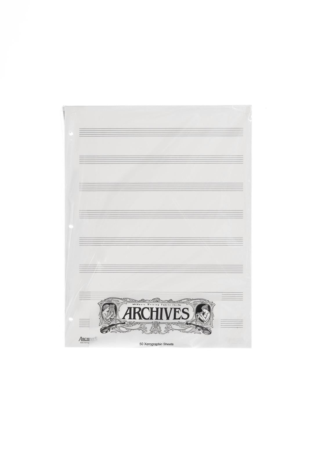 Archives Looseleaf Xerographic Manuscript Paper, 8 Stave, 50 Pages