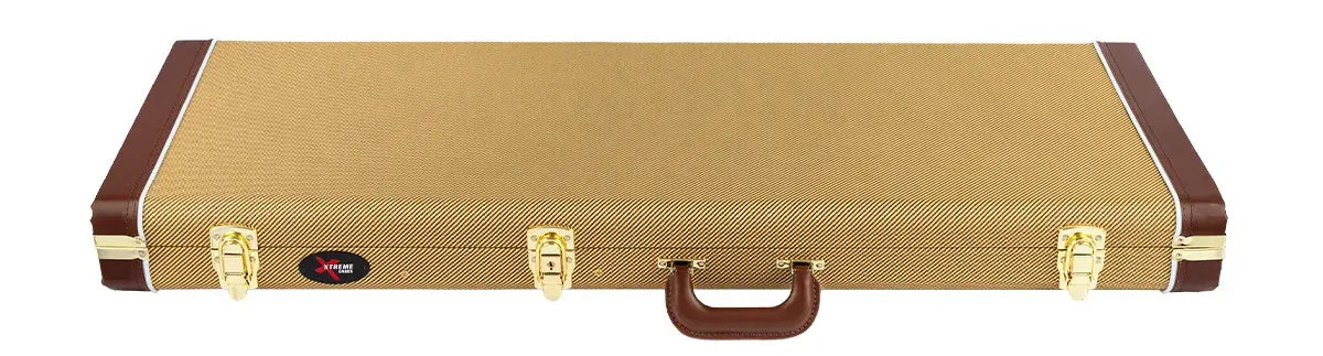 Xtreme Electric Case - Vintage Yellow Tweed Hardcase for Strat/Tele Guitars