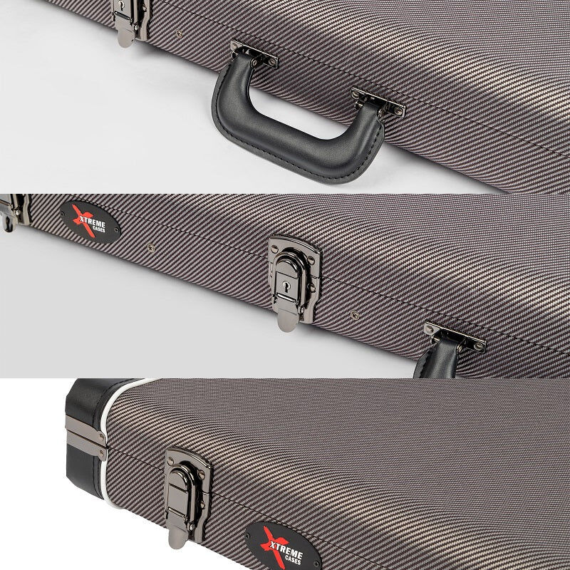 Xtreme Tele Guitar Vintage Rectangular Case - Vintage Grey Tweed with Plush Grey Lining — view 3