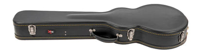 Xtreme Les Paul Shaped Guitar Case - Black Vinyl with Plush Gold Lining