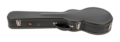 Xtreme Les Paul Shaped Guitar Case - Black Vinyl with Plush Gold Lining — view 5