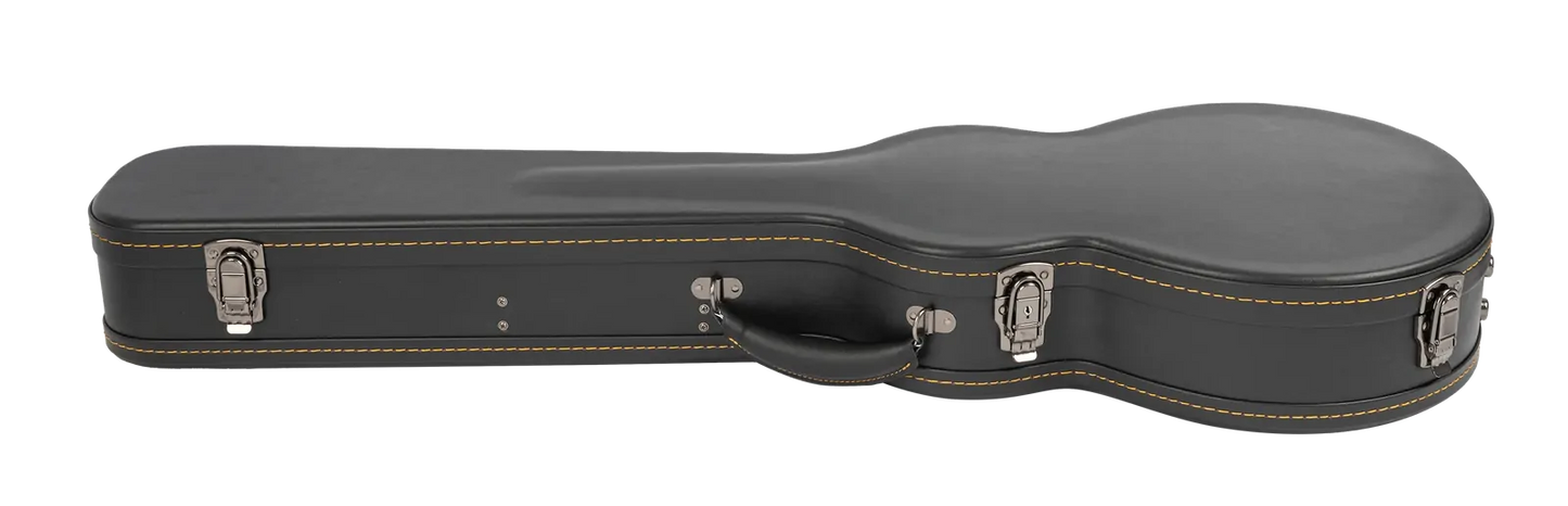 Xtreme Les Paul Shaped Guitar Case - Black Vinyl with Plush Gold Lining — view 2