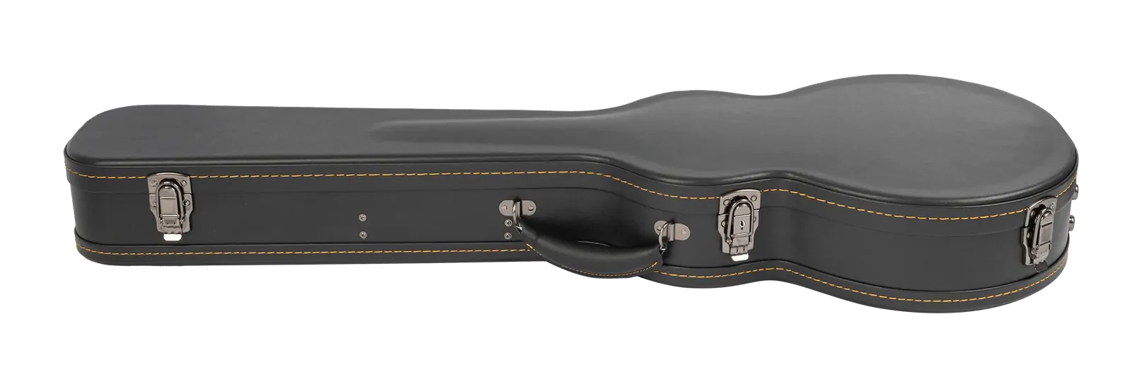 Xtreme Les Paul Shaped Guitar Case - Black Vinyl with Plush Gold Lining — view 2