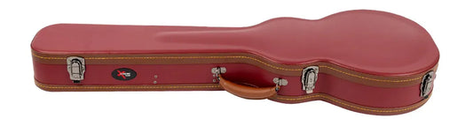 Xtreme Vinyl L.P. Case - Cherry with Brown Trim and Yellow Stitching