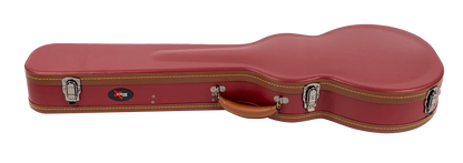 Xtreme Vinyl L.P. Case - Cherry with Brown Trim and Yellow Stitching — view 2