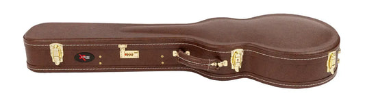 Xtreme Deluxe Brown Les Paul Guitar Case with Plush Pink Lining