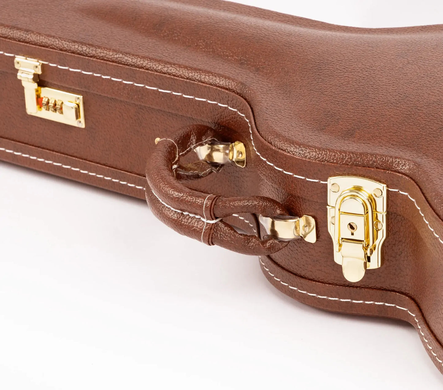 Xtreme Deluxe Brown Les Paul Guitar Case with Plush Pink Lining — view 5