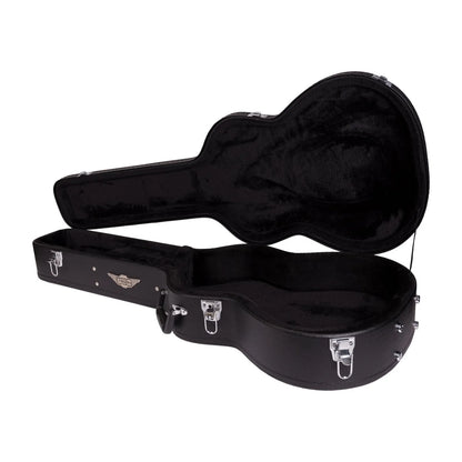 Crossfire Standard Shaped Classical Guitar Hard Case - Black Vinyl, Padded Interior, Accessories Compartment, Lockable Latch — view 4