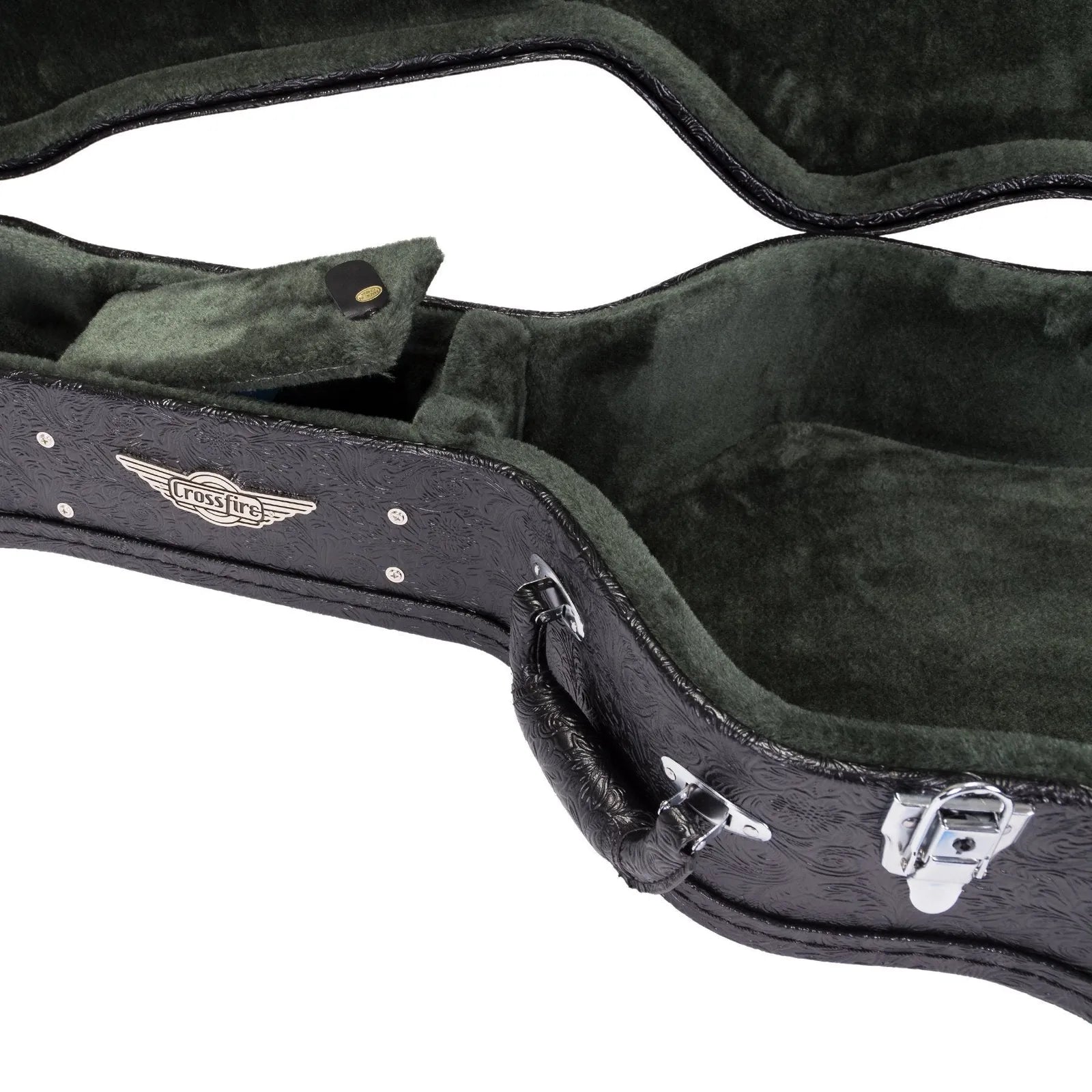 Crossfire Deluxe Shaped 12-String Acoustic Guitar Hard Case - Paisley Black — view 5