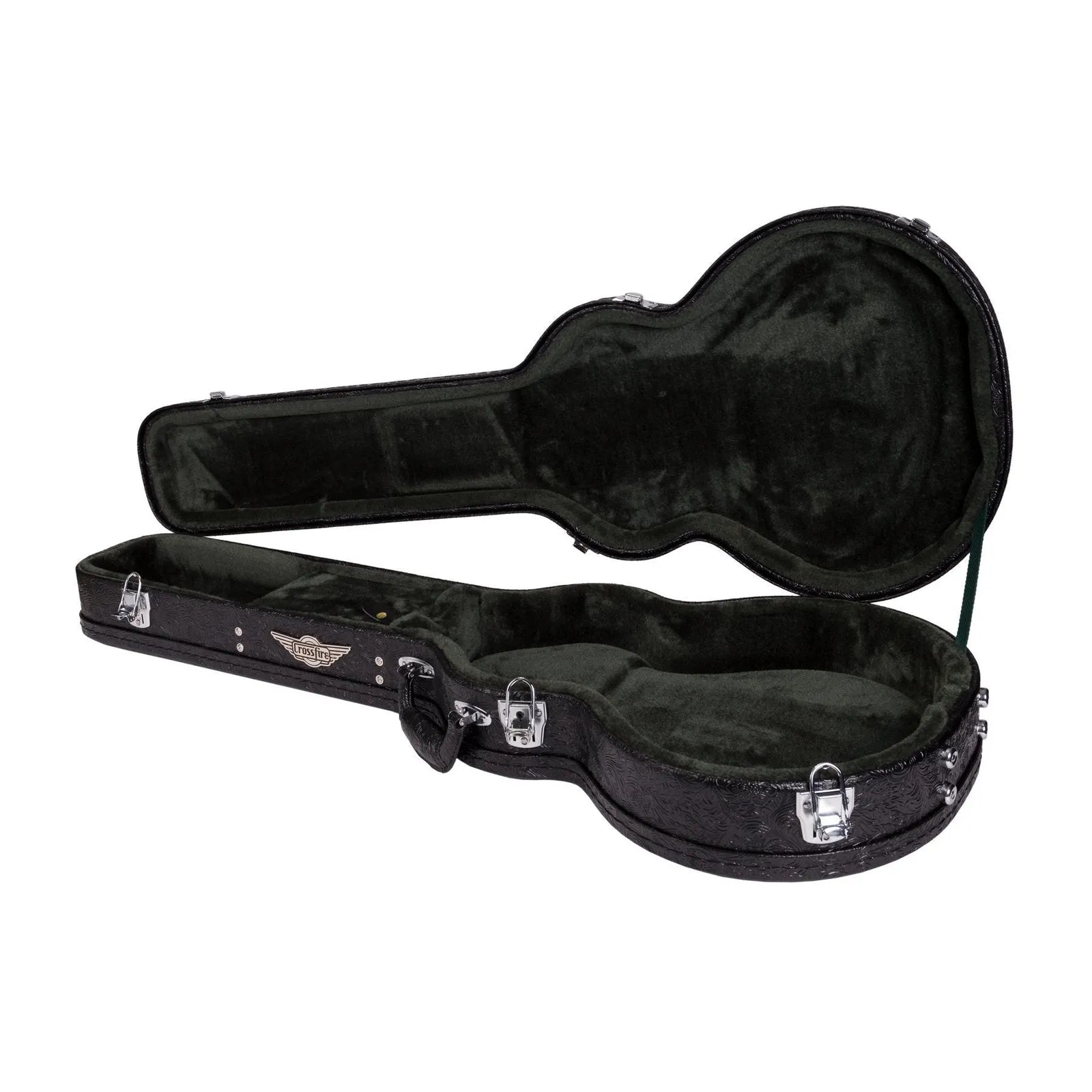 Crossfire Deluxe LP-Style Electric Guitar Hard Case - Paisley Black — view 4