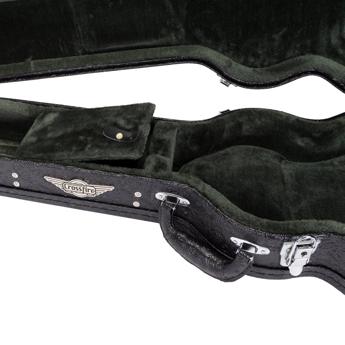 Crossfire Deluxe LP-Style Electric Guitar Hard Case - Paisley Black — view 5