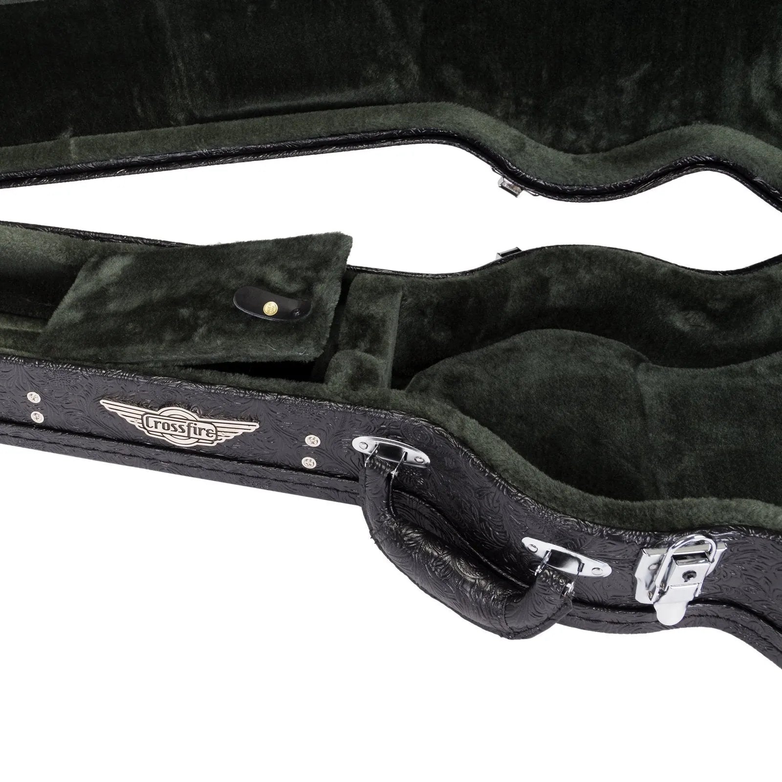 Crossfire Deluxe LP-Style Electric Guitar Hard Case - Paisley Black — view 5