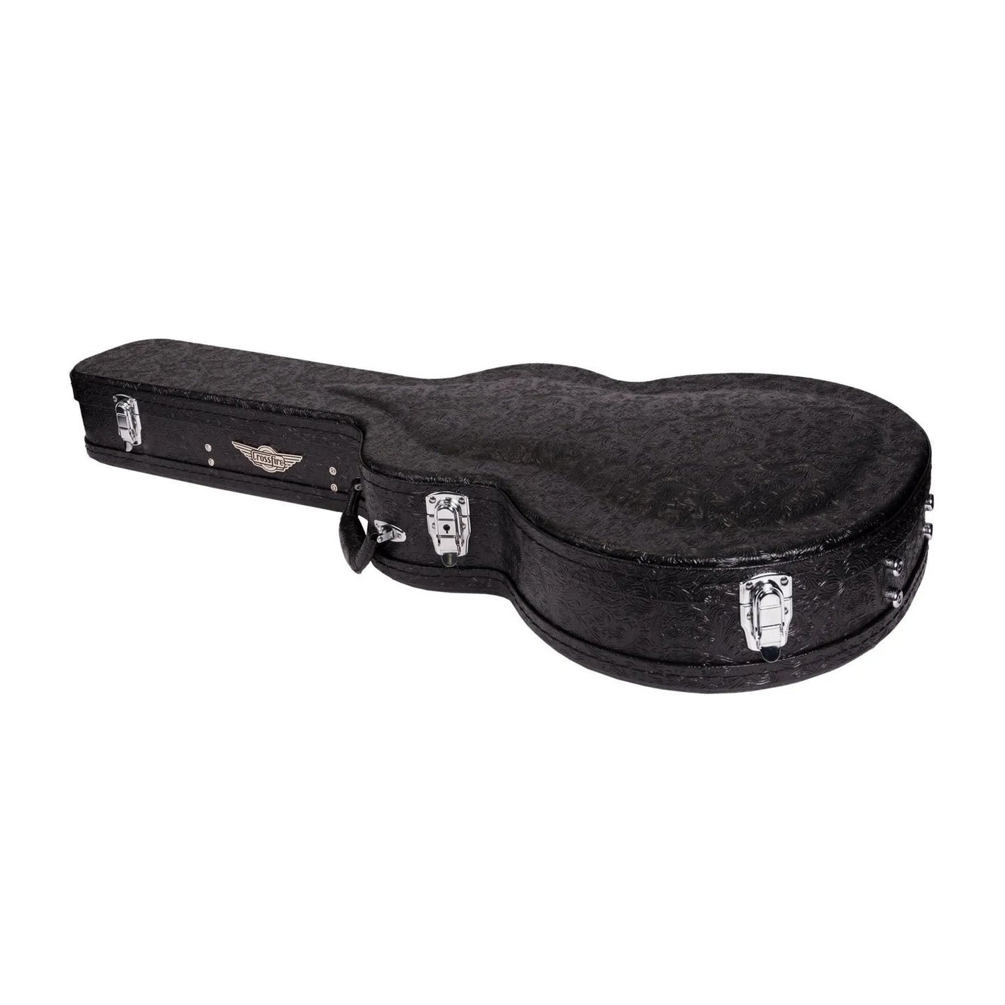 Crossfire Deluxe Shaped 335-Style Electric Guitar Hard Case - Paisley Black — view 6