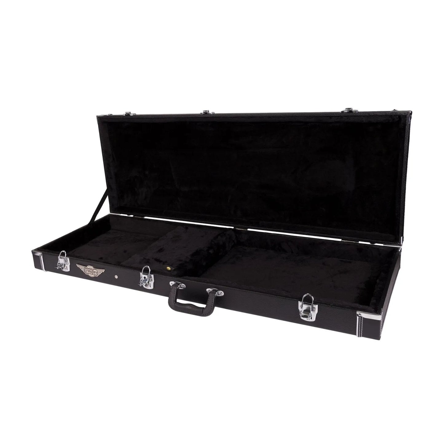Crossfire Standard Rectangular Electric Guitar Hard Case for ST and TE Styles - Black — view 4