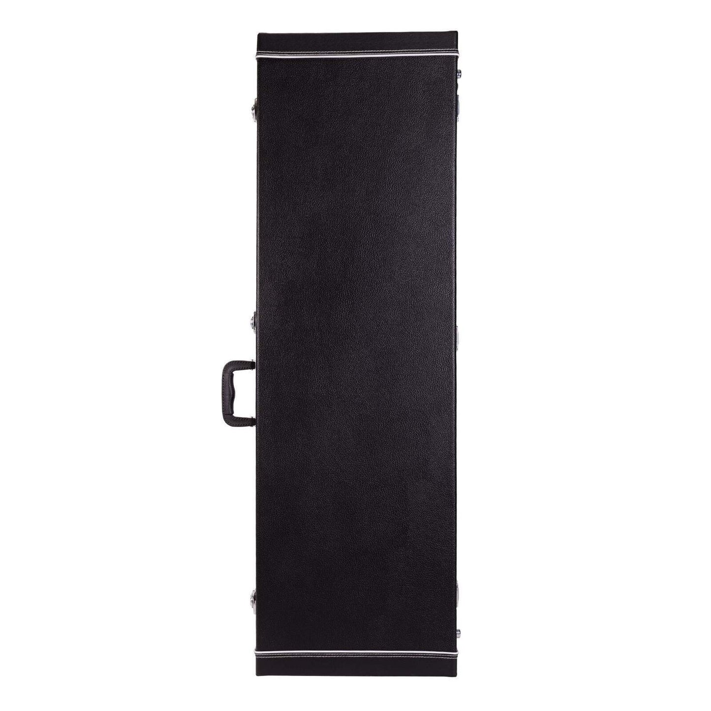Crossfire Standard Rectangular Jazz Bass Hard Case - Black Vinyl, Plywood Construction, Plush Interior, Accessories Compartment, Lockable Latch