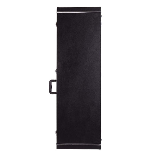 Crossfire Standard Rectangular Jazz Bass Hard Case - Black Vinyl, Plywood Construction, Plush Interior, Accessories Compartment, Lockable Latch