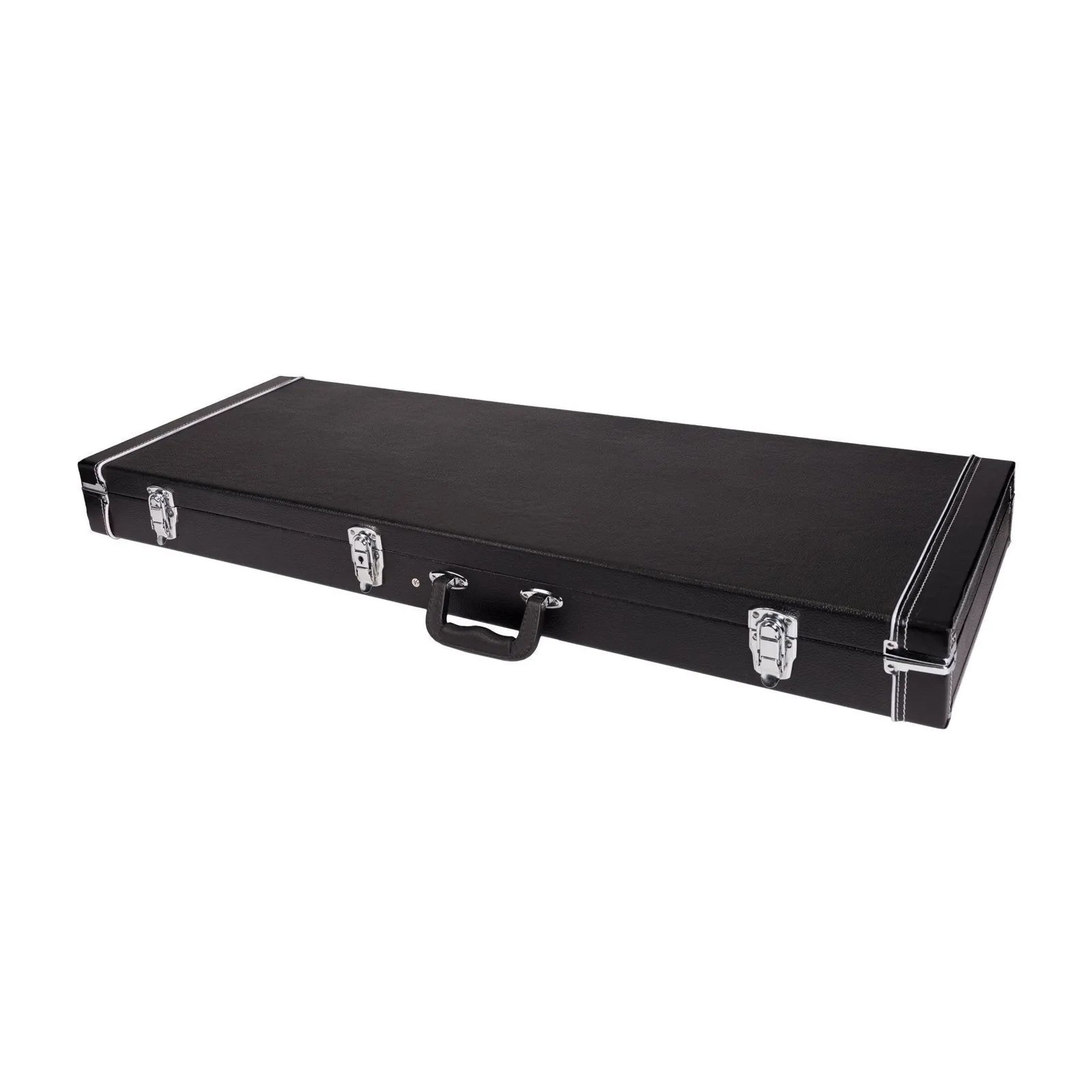 Crossfire Standard Rectangular JM and Jag-Style Offset Guitar Hard Case - Black Vinyl, Heavy Duty Plywood, Plush Interior, Lockable Latch — view 3