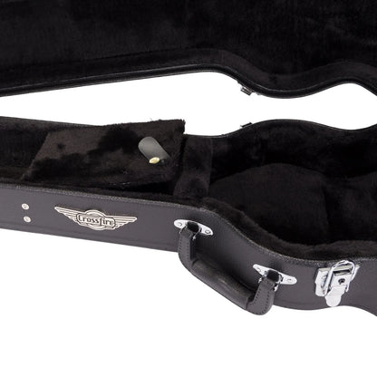 Crossfire LP-Style Electric Guitar Hard Case - Black — view 5