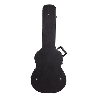 Crossfire Standard Shaped Parlour Guitar Hard Case - Black Vinyl, Plywood Construction, Padded Interior, Accessories Compartment, Lockable Latch — view 2