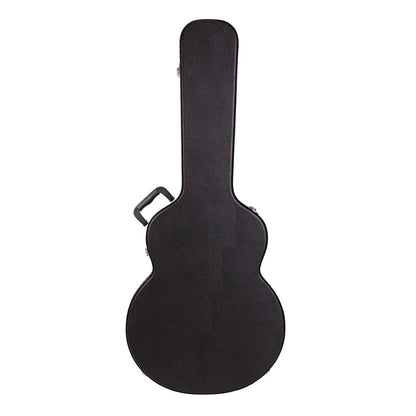 Crossfire 335-Style Electric Guitar Hard Case - Black Vinyl, Plywood, Plush Interior, Accessories Compartment, Lockable Latch