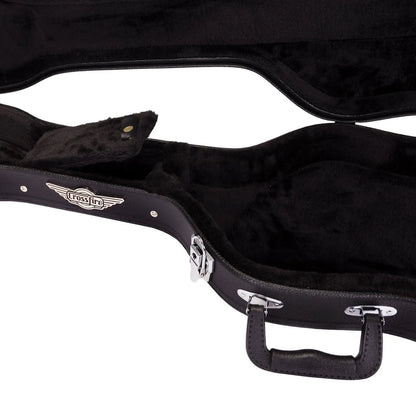Crossfire Standard Shaped ST-Style Electric Guitar Hard Case - Black Vinyl — view 5
