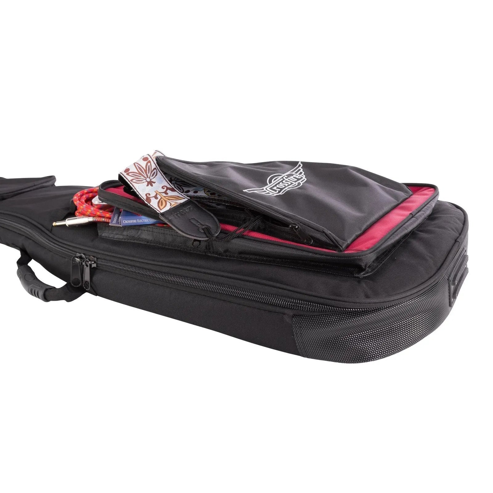 Crossfire Deluxe Padded Electric Bass Guitar Gig Bag - Black — view 3