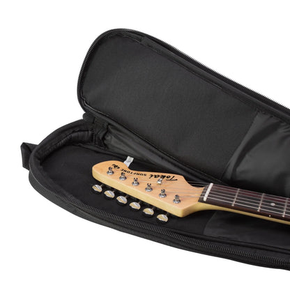 Crossfire Standard Padded Electric Guitar Gig Bag - Black, Heavy Duty Nylon, Extra Thick Padding, 2 Accessory Pockets, Backpack Straps — view 4
