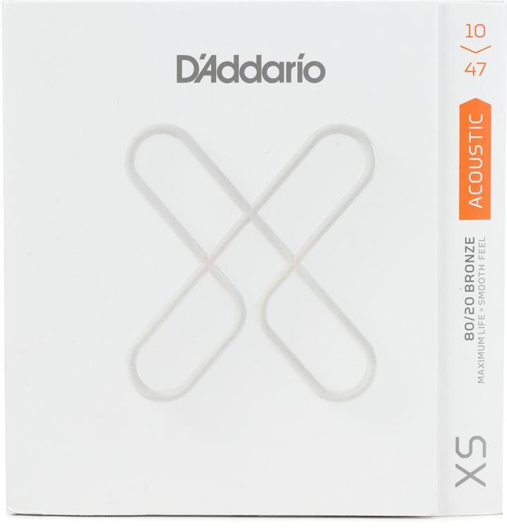 D'addario XS 80/20 Acoustic 3-Pack Coated Strings 10-47