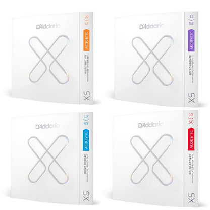 D'Addario XS 80/20 Bronze Acoustic Guitar Strings Set 12-53 Light Coated 6 String — view 4