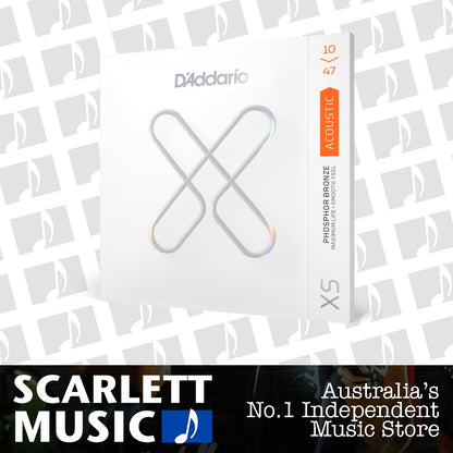 D'Addario XSAPB1047 Acoustic Guitar Strings Coated XS Phosphor Bronze 10-47 Extra Light — view 2