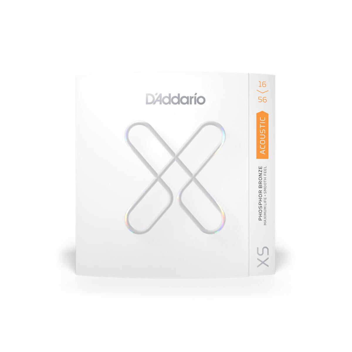 D'Addario XSAPB1656 Medium Resosonic Coated Acoustic Guitar Strings 16-56 Phosphor Bronze 6-String Set