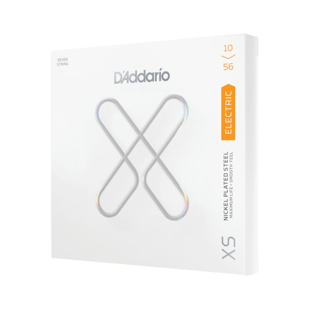 D'Addario XSE1056 XS Nickel-Plated Steel Coated Electric Guitar Strings .010-.056 7-String Regular Light