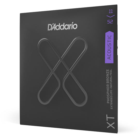 D'Addario Set Acoustic XT Phosphor Bronz Bronze Custom Light 11-52