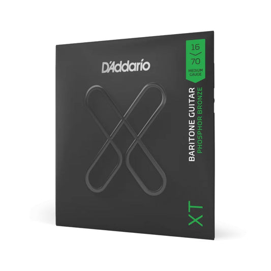 D'Addario XTAPB1670 XT Phosphor Bronze Coated Baritone Acoustic Guitar Strings - Medium .016-.070