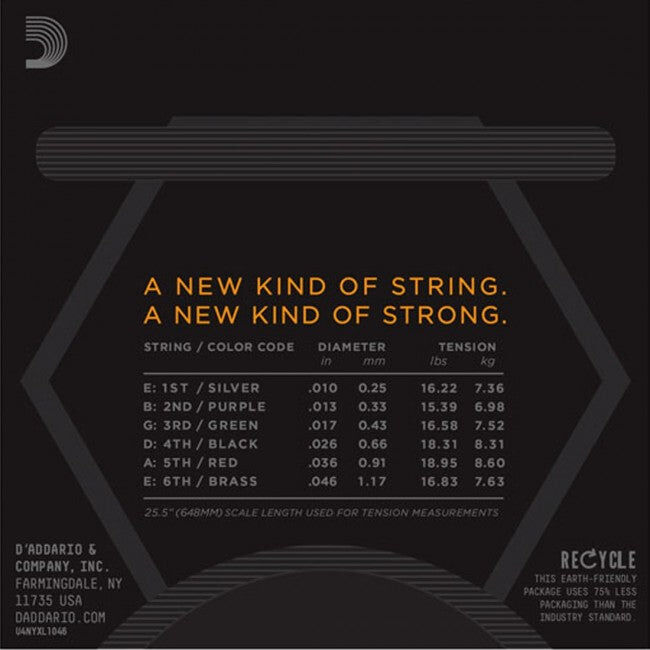 D'Addario NYXL1046 Regular Light 10-46 Electric Guitar Strings — view 2