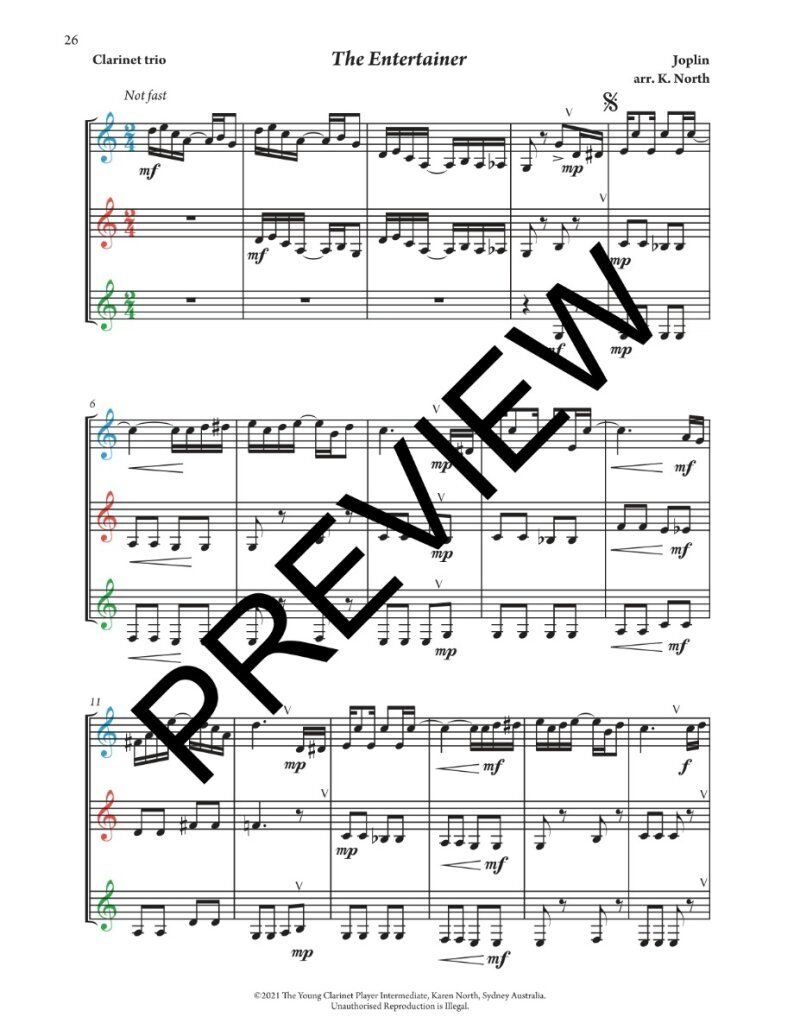 The Young Clarinet Player Intermediate Duets & Trios Book 2 by Karen North — view 3