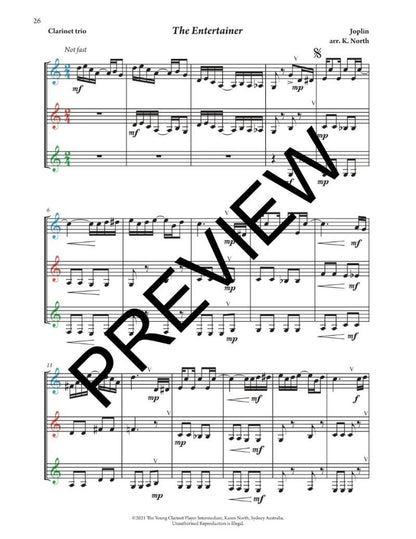 The Young Clarinet Player Intermediate Duets & Trios Book 2 by Karen North — view 3