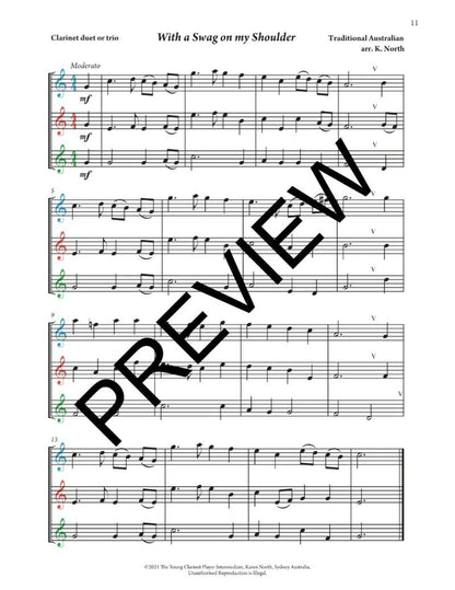 The Young Clarinet Player Intermediate Duets & Trios Book 2 by Karen North — view 5